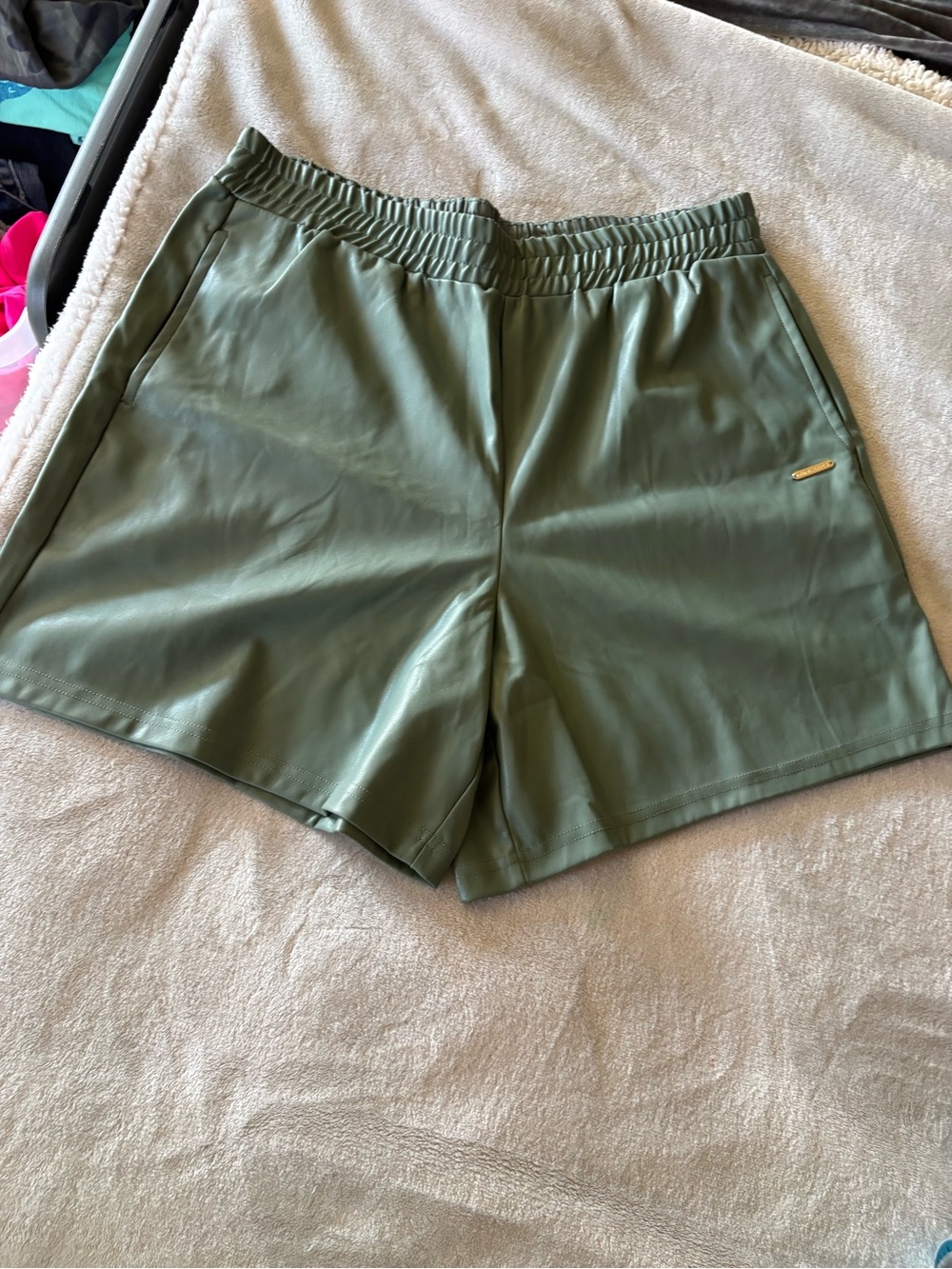 Fabletics Olive Green Athletic Shorts